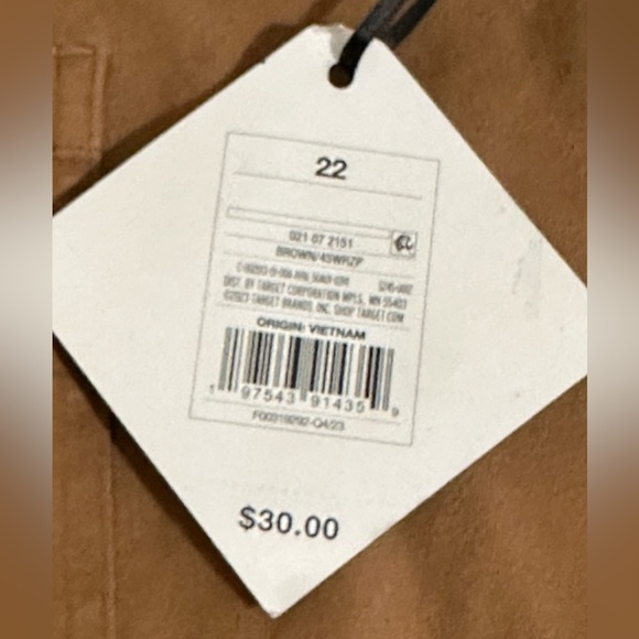 Ava & Viv Brown Wide Leg Capri Pants - Size 22new with tags - Picture 4 of 10